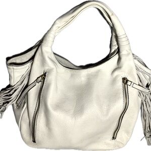 LUCKY BRAND🍀 Leather Hippie Tassel Hobo Shoulder Handbag